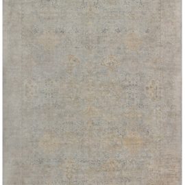 Antique Indian Allover Floral Oversized Gray Hand-Knotted Wool Rug – Circa 1920 BB8350