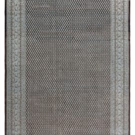 Antique Tabriz Persian Allover Geometric Cream Hand-Knotted Wool Carpet – Circa 1920 BB8398