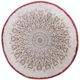 Vintage French Art Deco Round Rug by Paule Leleu BB8342