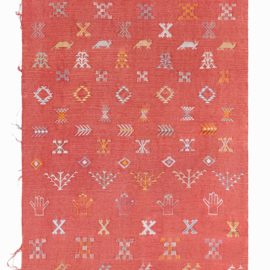 Vintage Moroccan Tribal Ivory Hand-Knotted Wool Rug BB8403