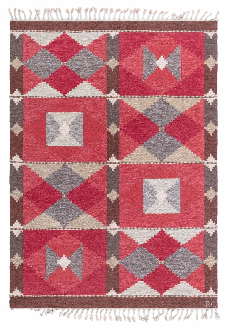 Swedish Flat Woven Rug by Rakel Carllander BB8378