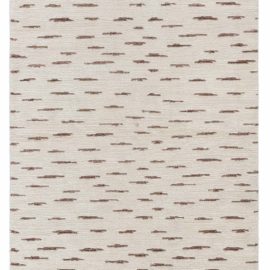 Modern Abstract Cream Hand-Knotted Wool And Leather Runner “Bouleau” N12715