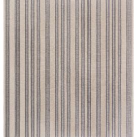 Contemporary Dhurrie Stripes Light Beige With Gray Handmade Wool Carpet N12714