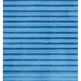 Heritage Vintage Dhurrie In Light Blue And Blue Handmade Rug BB8416