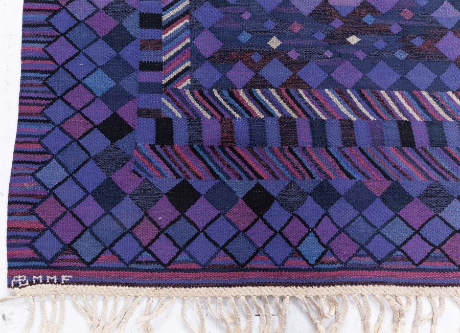 Swedish Flat Woven Rug by Marta Maas Fjetterstrom BB8499