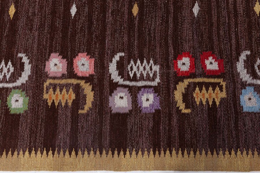 Swedish Flat Woven Rug by Solveig Westerberg BB8533
