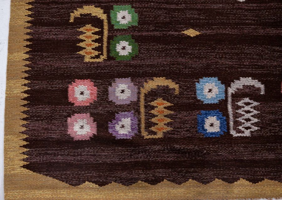 Swedish Flat Woven Rug by Solveig Westerberg BB8533