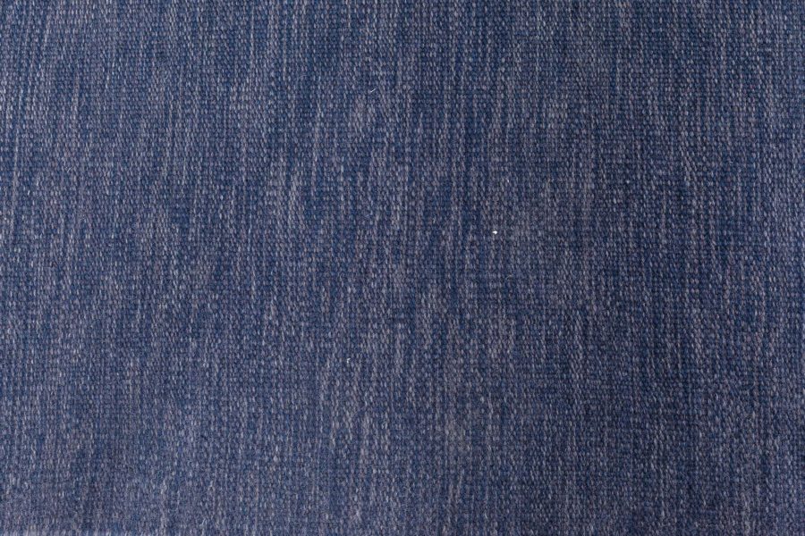 Vintage Swedish Flat-Weave Rug in Deep Indigo BB8606