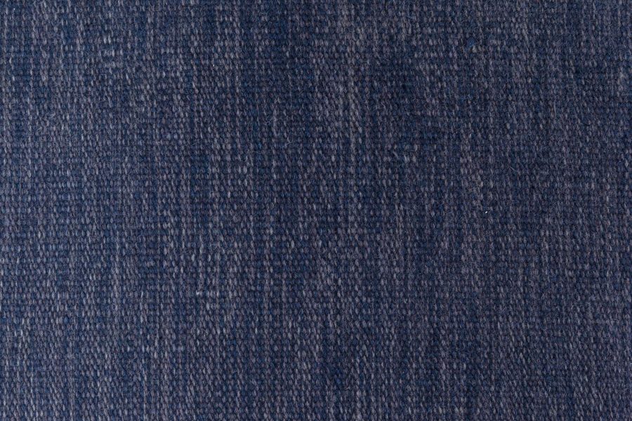 Vintage Swedish Flat-Weave Rug in Deep Indigo BB8606