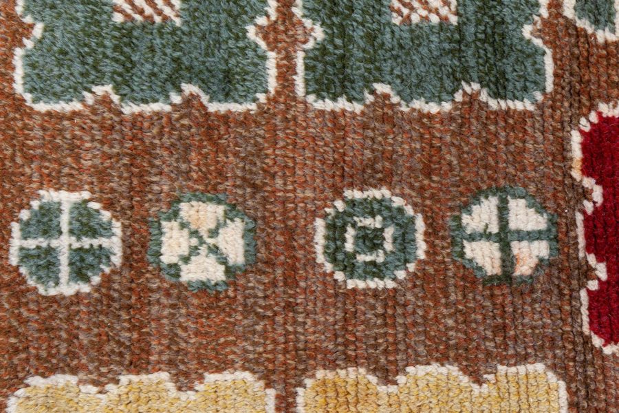 Swedish Pile Rug With Initials Ch W BB8608