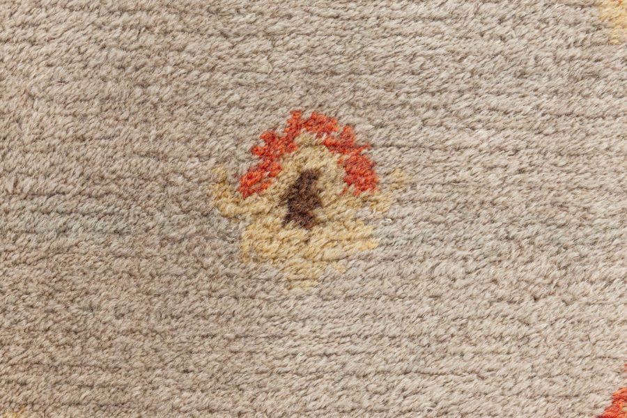Vintage Finnish Hand-Knotted Wool Pile Rug BB8609