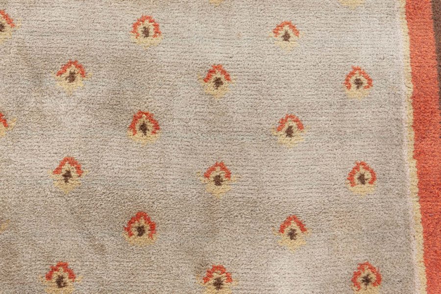 Vintage Finnish Hand-Knotted Wool Pile Rug BB8609