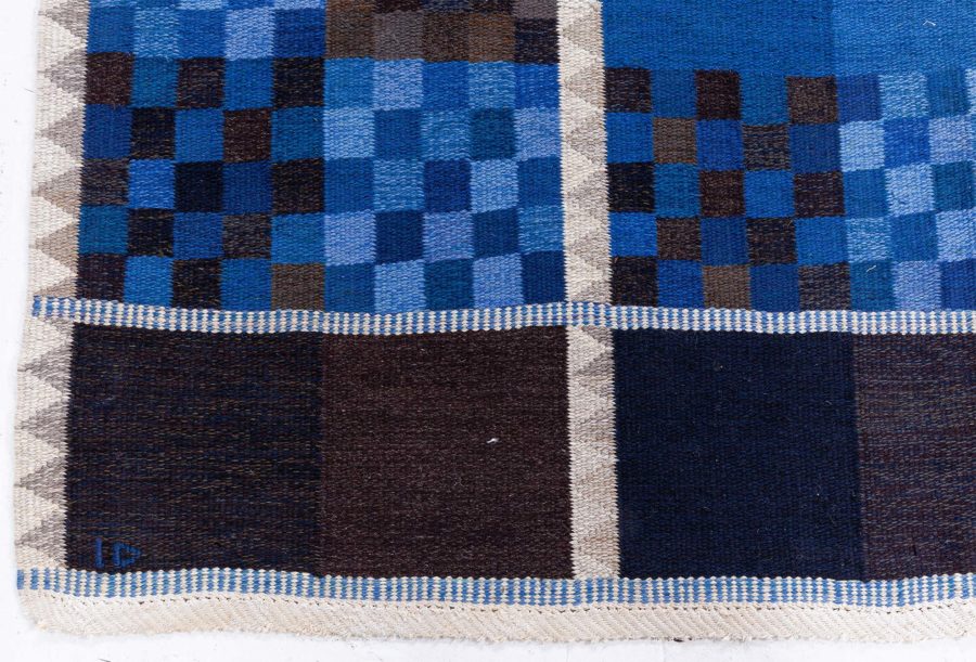 Swedish Flat Woven Rug  by Ingrid Dessau (Blarutor) BB8613