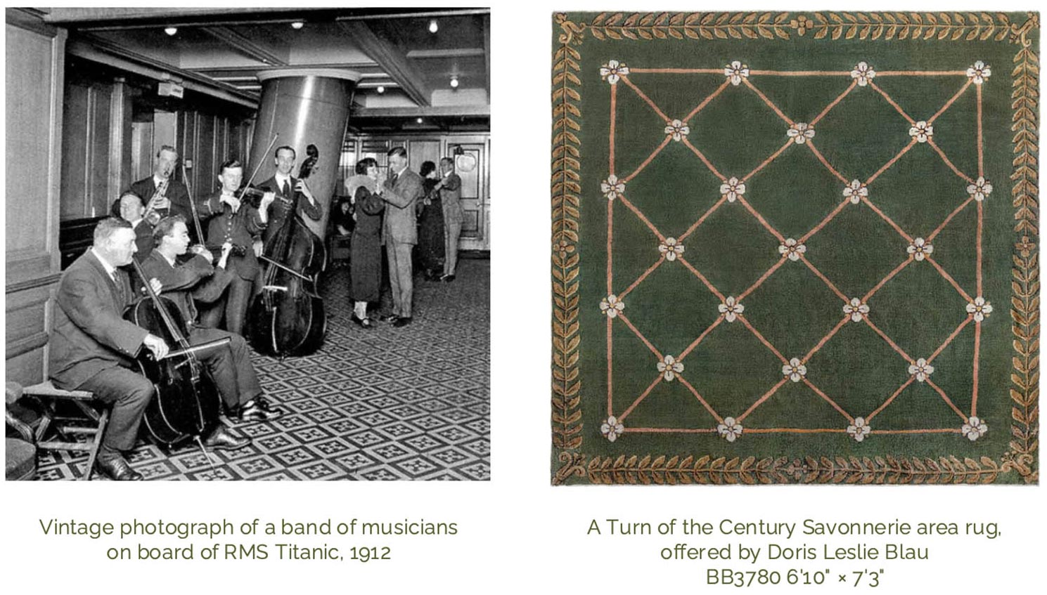 A Turn of the Century Savonnerie area rug, offered by Doris Leslie Blau BB3780 6'10" × 7'3"