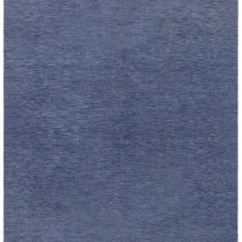 Vintage Swedish Abstract Slate Blue Flatweave Wool Carpet BB8606