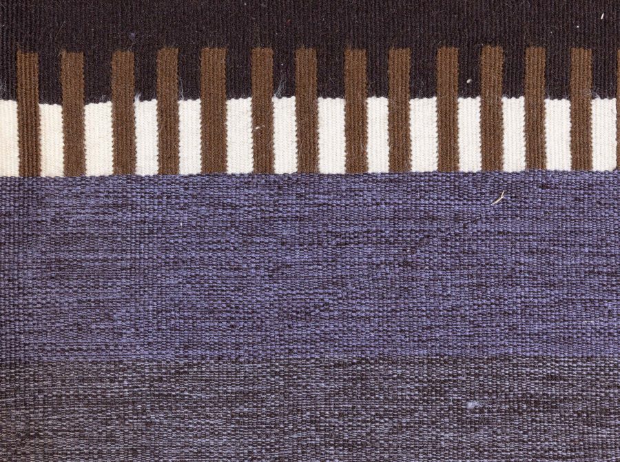 Deco Flat Weave Runner Inspired by Frank Lloyd Wright Design N12796