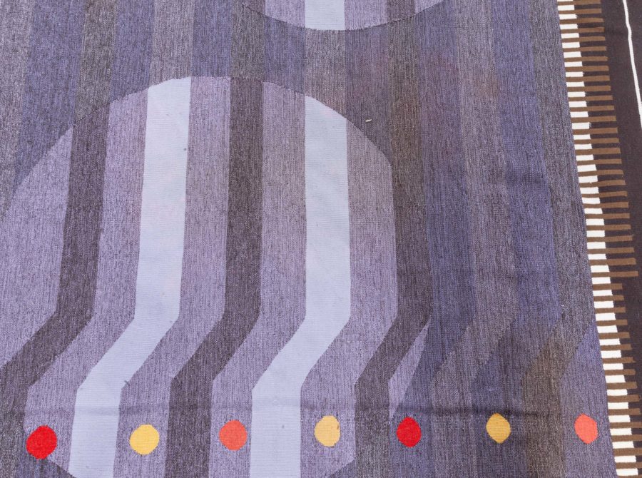 Deco Flat Weave Runner Inspired by Frank Lloyd Wright Design N12796