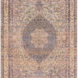 Kirman Persian Antique Medallion Oversized Soft Beige Hand-Knotted Wool Carpet – Circa 1920 BB8640