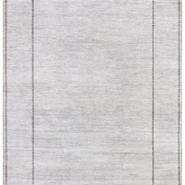 Modern Hand-Knotted Solid Light Gray Oversized Handmade Rug “Grey Taupe” N12794