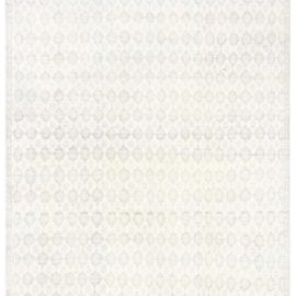 Indian Vintage Geometric Light Gray With Soft White Flatweave Cotton Rug Agra BB8635