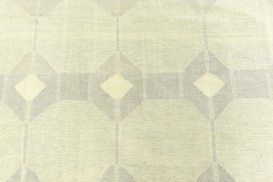 Vintage Indian Dhurrie Rug in Shades of Green and Beige BB8657