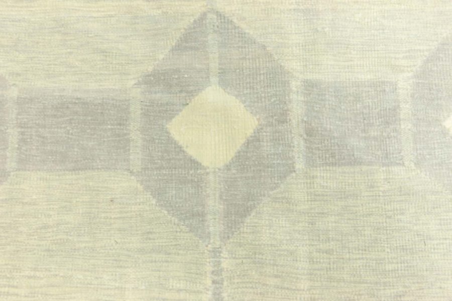 Vintage Indian Dhurrie Rug in Shades of Green and Beige BB8657