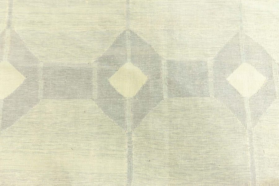 Vintage Indian Dhurrie Rug in Shades of Green and Beige BB8657