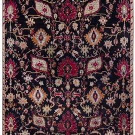 Agra Indian Antique Floral Allover Soft Beige Hand-Knotted Wool Rug – Circa 1880 BB8641