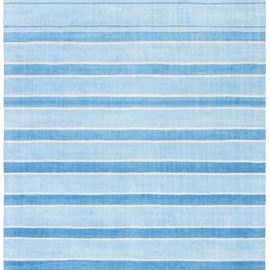 Mid-Century Indian Dhurrie Striped White Flatweave Cotton Rug BB8683