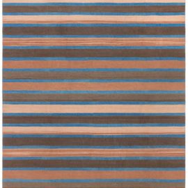 Vintage Indian Dhurrie Striped Flatweave Cotton Carpet BB8666