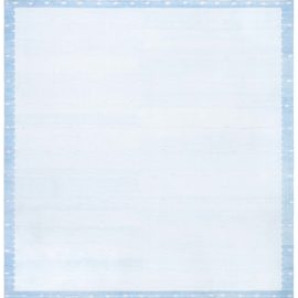 Mid-Century Dhurrie Light Blue Handmade Rug BB8663