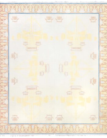 Contemporary Geometric Grid Slate Gray Handmade Wool Carpet “Duskfall” N11821 Contemporary Geometric Grid Slate Gray Handmade Wool Carpet “Duskfall” N11821