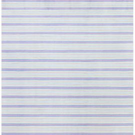 Indian Dhurrie Vintage Striped Light Blue Flatweave Cotton Rug BB8659