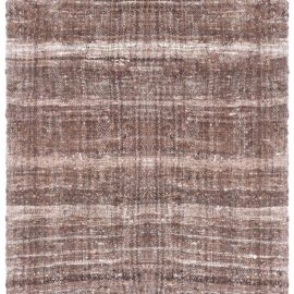 Vintage Striped Soft Beige Hand-Knotted Wool Runner BB8705