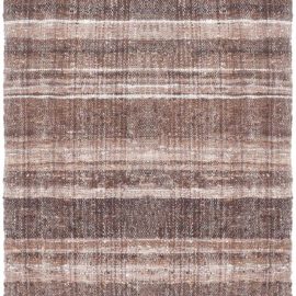 Vintage Striped Soft Beige Hand-Knotted Wool Runner BB8707