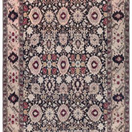 Antique Karabakh Caucasian Allover Floral Cream Hand-Knotted Wool Carpet – Circa 1890 Paisley Design BB8756