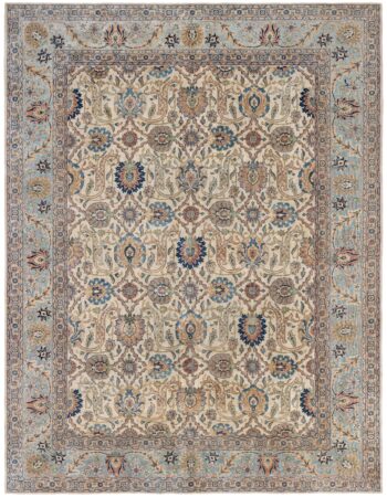 Antique English Floral Allover Golden Tan Needlework Wool Rug – Circa 1890 BB7769 Antique English Floral Allover Golden Tan Needlework Wool Rug – Circa 1890 BB7769