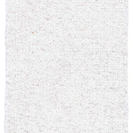 Soft White Speckled Bouclé Wool Flatweave Modern Runner “Stipple” N12840