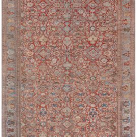 Antique Sultanabad Persian Floral Allover Cream Hand-Knotted Wool Rug – Circa 1910 BB8789