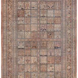Antique Tabriz Persian Allover Oversized Soft Beige Hand-Knotted Wool Carpet – Circa 1880 Haji Jalili BB8800