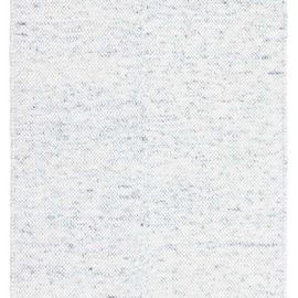 Contemporary Solid Light Gray Hand-Knotted Wool Runner “Hoarfrost” N12846
