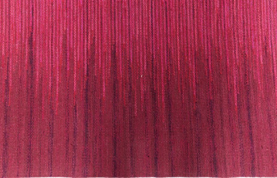 Swedish Flat Woven Rug Signed Eero Koivisto, Birgitta Svensson Claesson Koivisto Rune AB MMF “Forell, Cerise” BB8804