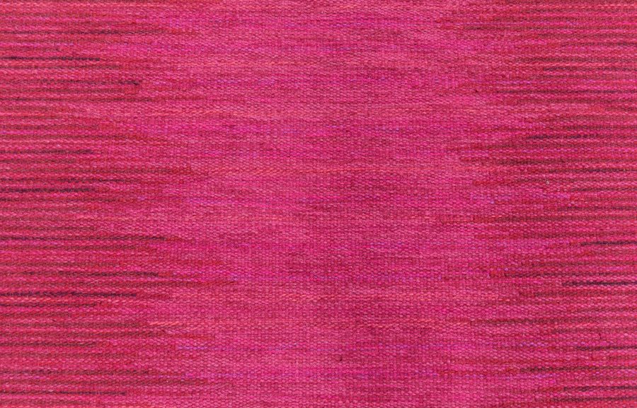Swedish Flat Woven Rug Signed Eero Koivisto, Birgitta Svensson Claesson Koivisto Rune AB MMF “Forell, Cerise” BB8804
