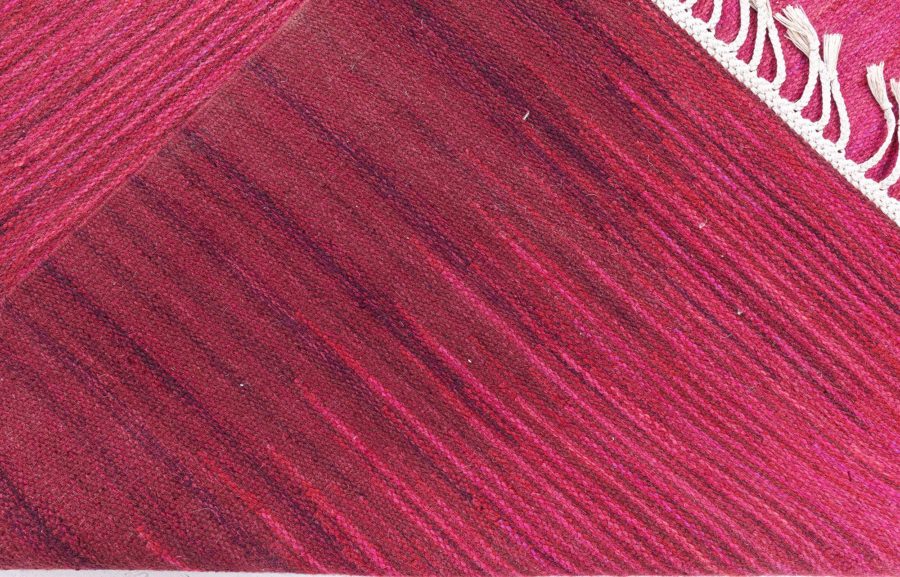 Swedish Flat Woven Rug Signed Eero Koivisto, Birgitta Svensson Claesson Koivisto Rune AB MMF “Forell, Cerise” BB8804