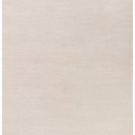 Contemporary Flatweave Solid Light Beige Wool Carpet “Alabaster” N12854