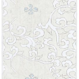 Contemporary Art Nouveau Floral Handmade Wool Runner N12865
