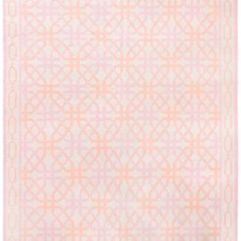Indian Dhurrie Mid-Century Geometric Soft White Flatweave Cotton Rug BB8811