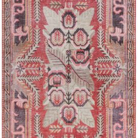 Samarkand Vintage Floral Warm Tan Hand-Knotted Wool Rug BB8828