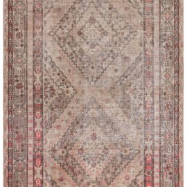 Vintage Khotan Floral Warm Tan Hand-Knotted Wool Carpet BB8822