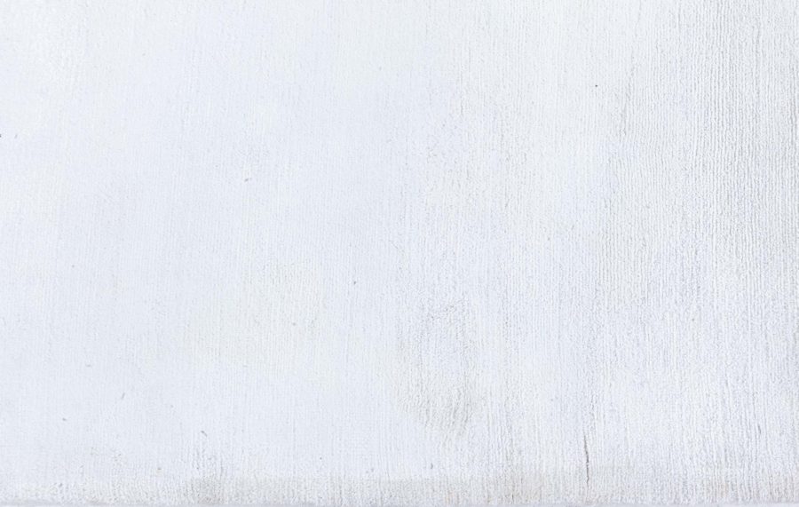 Solid White Silk Rug N12882